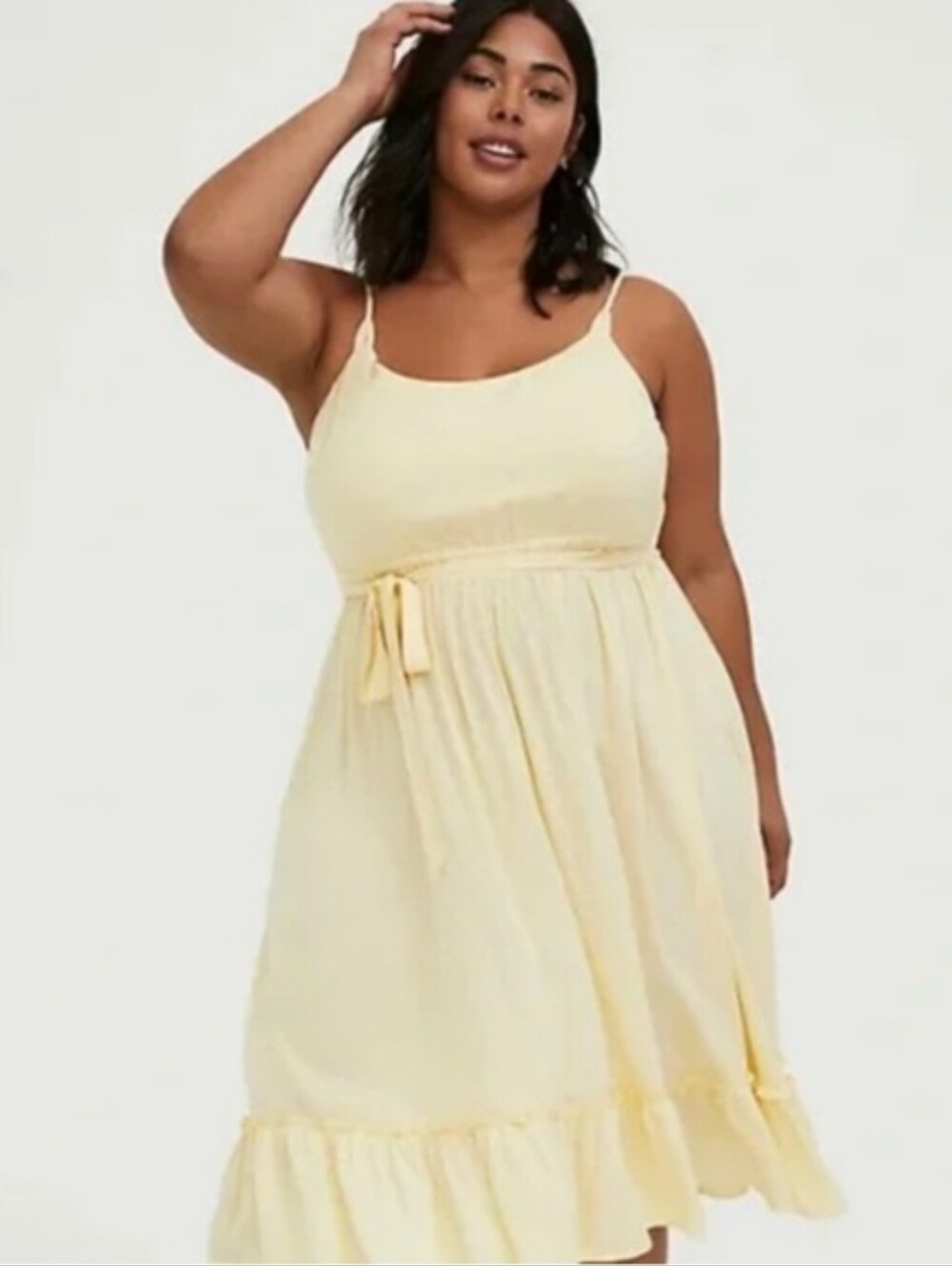 Torrid Pale Yellow Strappy Dress Size 1